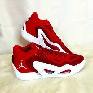 New Men’s Nike Jordan Tatum 1 TB  Gym Red/ White Size 11.5